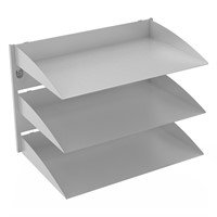 Uniform Sort 03 - Shelf 3×C4, W327×D221 mm, rail mounted, silver